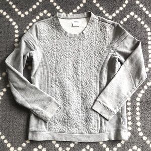 (RVCA) Gray Quilted Sweatshirt - Women’s SIZE SMALL